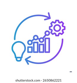 Strategic Evolution Icon Line Gradient Vector Illustration