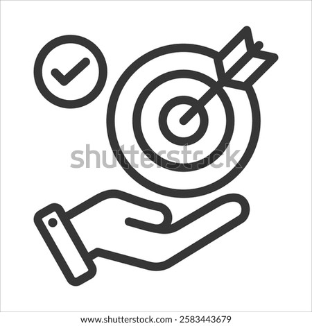 Strategic Fit Outline Icon Vector Illustration