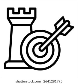 Strategic Goals Icon Element For Design
