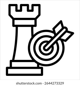 Elemento De Icono De Objetivos Estratégicos Para Diseño