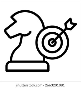 Elemento De Icono De Objetivos Estratégicos Para Diseño