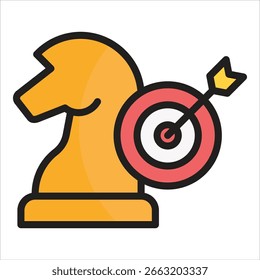Elemento De Icono De Objetivos Estratégicos Para Diseño