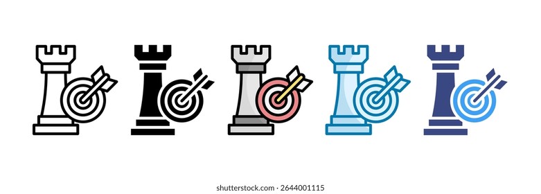 Strategic Goals Icon Set Multiple Style Collection