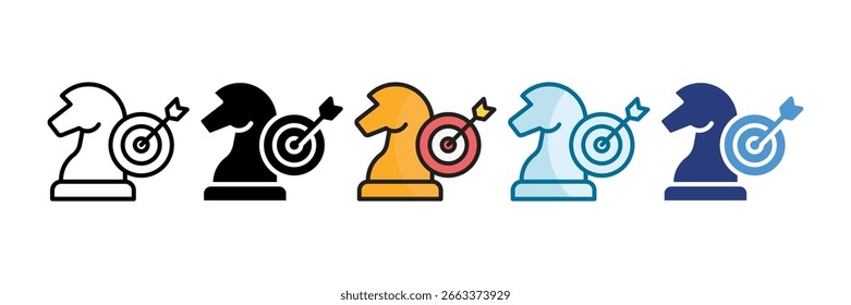 Strategic Goals Icon Set Multiple Style Collection