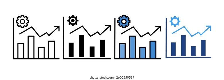 Strategic Growth Icon Set Multiple Style Collection