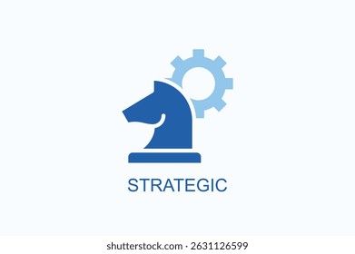 Icono Estratégico O Logotipo Ilustración vectorial Aislada