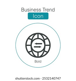 Strategic innovation and business success icon. Simple icon of financial analytics related vector line icons. Bold size Icon in vector and illustration. Graphs and charts. Editable vector icon.