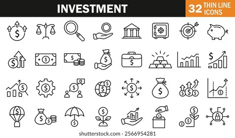 "Strategic Investment Icon for Finance, Business, and Wealth-Building-Themed Designs"