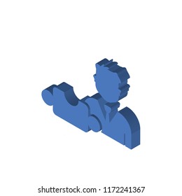 Strategic isometric left top view 3D icon