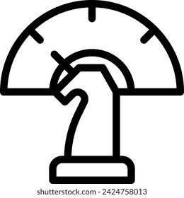 Strategic key performance indicator icon with black outline style. business, strategy, marketing, success, plan, management, strategic. Vector Illustration