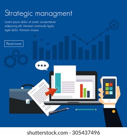 Strategic management Concepts for web banners and promotional materials.