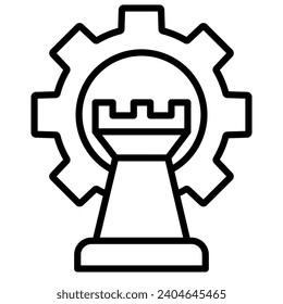 Symbol für strategisches Management, Vektorgrafik