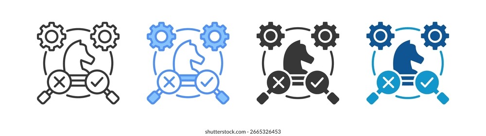 Conjunto de Ícones do Strategic Management Coleção de Vários Estilos