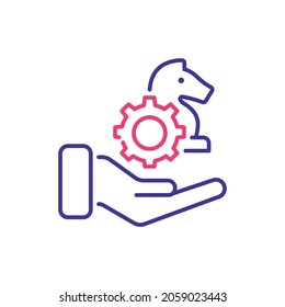 Ilustración de estilo de icono del vector de gestión estratégica 2. archivo EPS 10