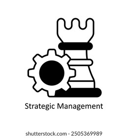 Strategic management  vector filled outline Icon Design illustration. Graphic Design Symbol on White background EPS 10 File