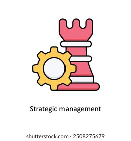 Strategic management  vector filled outline Icon Design illustration. Graphic Design Symbol on White background EPS 10 File