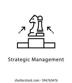 Strategic Management Vector Line Icon