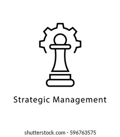 Strategic Management Vector Line Icon