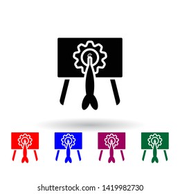 strategic objectives multi color icon. Elements of concentration set. Simple icon for websites, web design, mobile app, info graphics