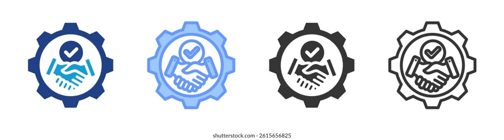 Strategic Partners icon set multiple style collection