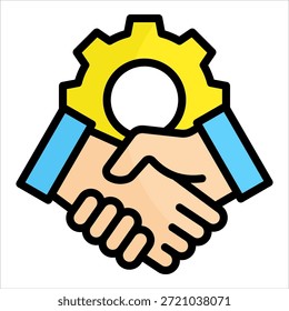 Elemento Ícone Da Parceria Estratégica Para O Projeto