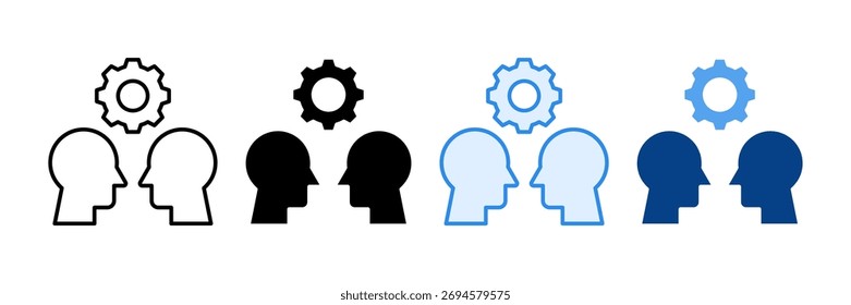 Strategic Partnership Icon Set Multiple Style Collection