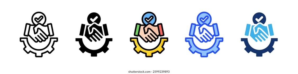 Strategic Partnerships Icon Set With Multiple Style Collection