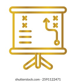 Strategic Plan Color gradient illustration vector icon which can easily modify or edit 
