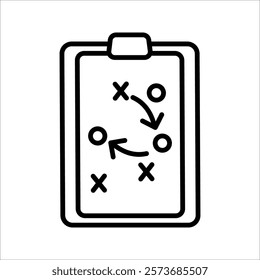 Strategic Plan icon, business, planning, strategy, business strategy line icon, editable vector icon.