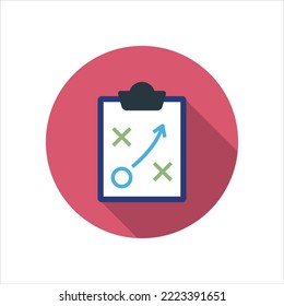 Ilustración gráfica vectorial de icono del plan estratégico