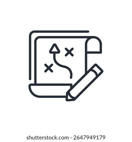 icono de Plan estratégico. Vector. Trazo editable. signo de estilo lineal para uso Diseño web, logotipo. Ilustración de símbolo.
