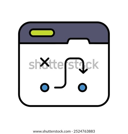 strategic plan icon with white background vector stock illustration