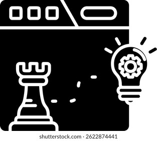 Plano estratégico Projeto de ícone de vetor de linha