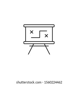 strategic plan - minimal line web icon. simple vector illustration. concept for infographic, website or app.