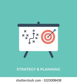 Strategic planner illustration, strategic planning board