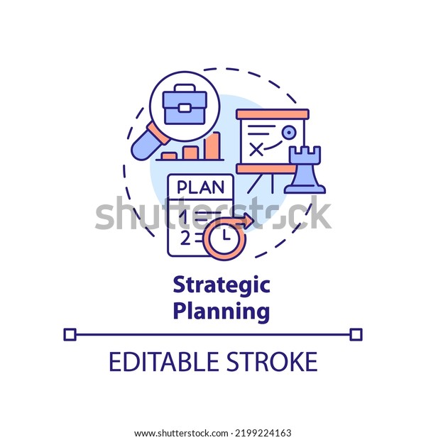 Strategic Planning Concept Icon Long Term Stock Vector (Royalty Free ...