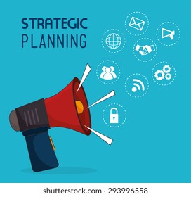 Strategic planning design, vector illustration eps 10.