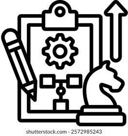 Strategic Planning Icon Element For Design