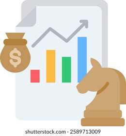 Strategic Planning Icon Element for Design