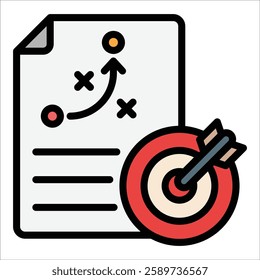 Strategic Planning Icon Element For Design