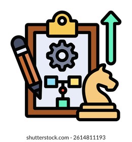 Strategic Planning Icon Element For Design