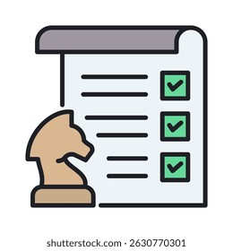 Elemento de icono de planificación estratégica para el diseño