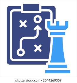 Elemento De Icono De Planificación Estratégica Para Diseño