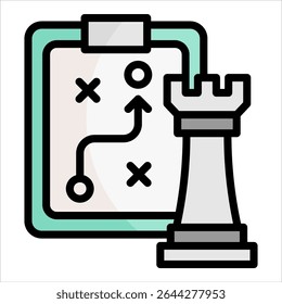 Strategic Planning Icon Element For Design