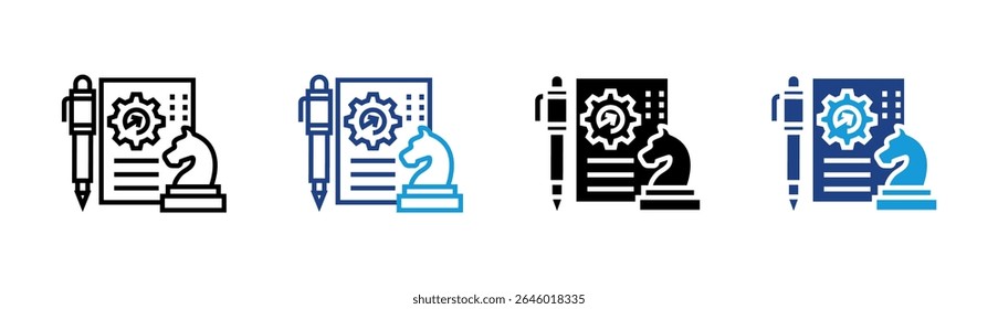 Elemento De Icono De Planificación Estratégica Para Diseño