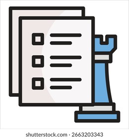 Elemento De Icono De Planificación Estratégica Para Diseño