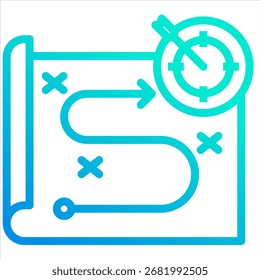Elemento De Icono De Planificación Estratégica Para Diseño