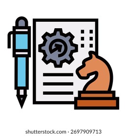 Strategisches Planungs-Icon-Element für Design