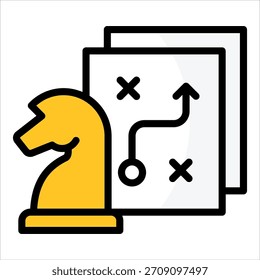 Elemento De Icono De Planificación Estratégica Para Diseño