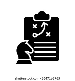 Strategic Planning Icon Glyph Vector Illustration